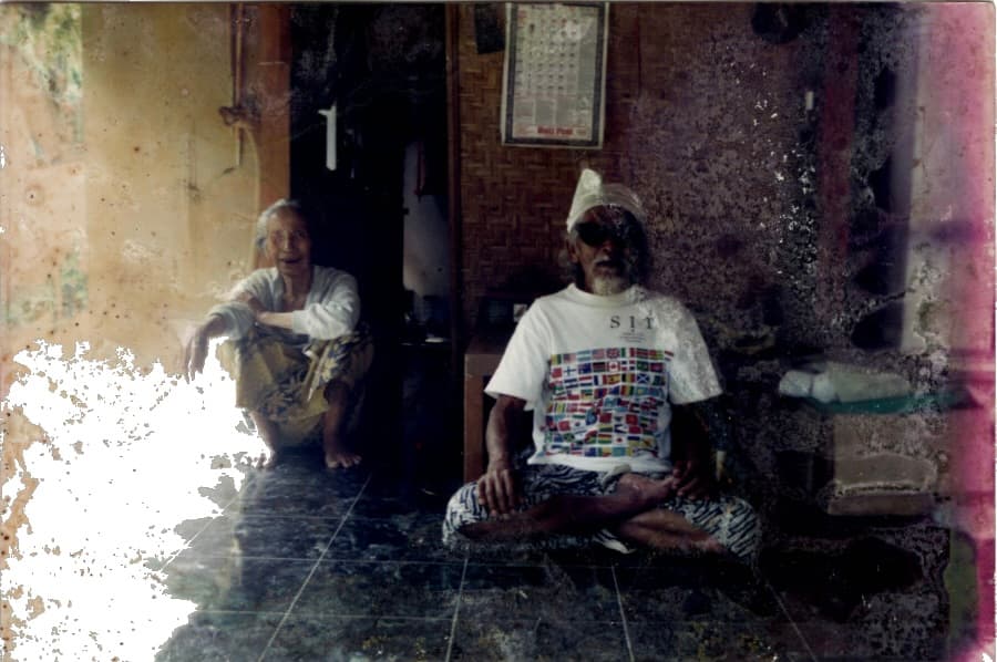 Kopang and Kumpi (grandfather) at Pondok Pekak